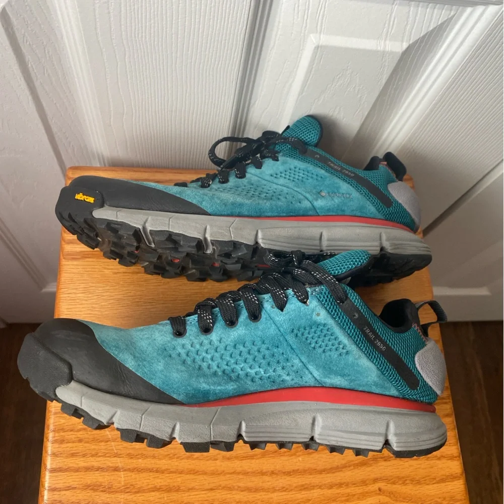 Danner Trail 2650 GTX Current Blue Suede Gore-Tex Waterproof Hiking Shoes 7.5 - Picture 4 of 11